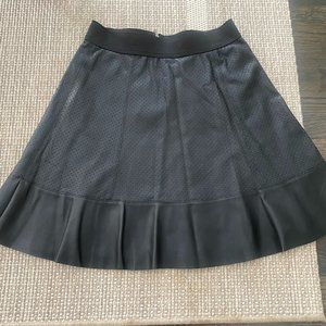 black faux leather Alfani a line skirt